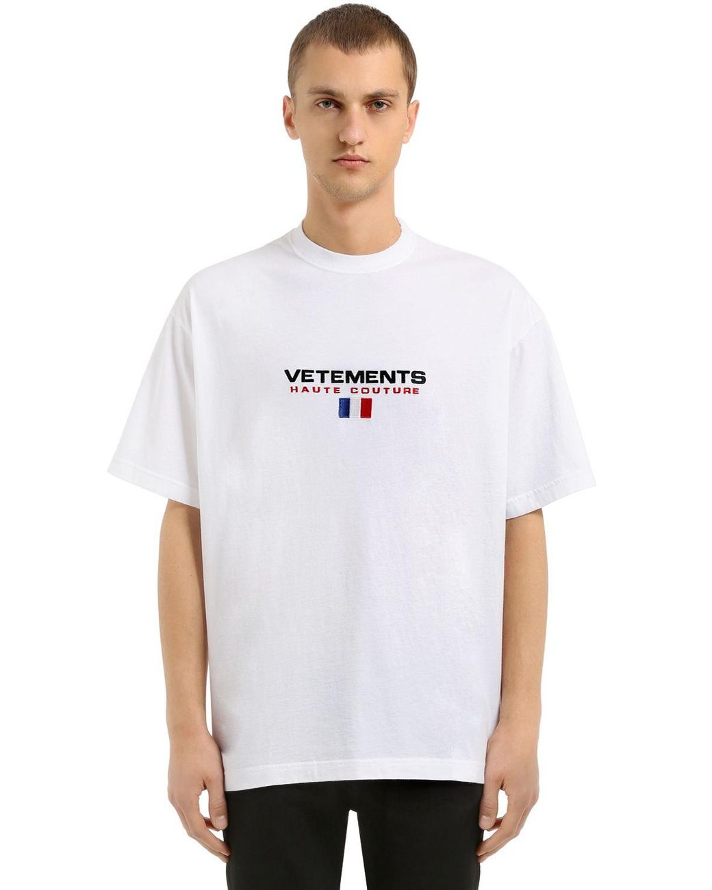 Vetements Oversized Haute Couture Jersey T-shirt in White for Men | Lyst  Canada