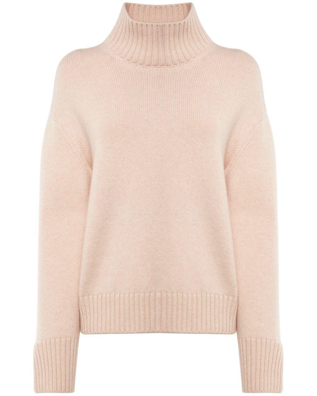 Loro Piana Cashmere Yarn Knit Turtleneck Sweater in Light Pink (Pink ...