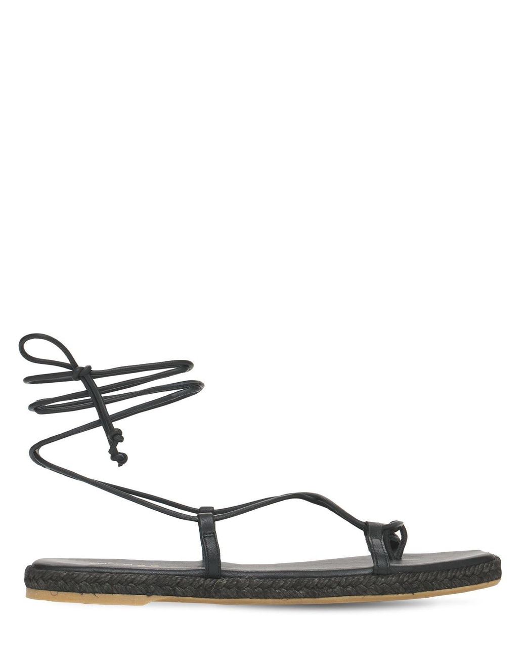 Alohas 10mm Tribe Leather Thong Sandals in Black | Lyst