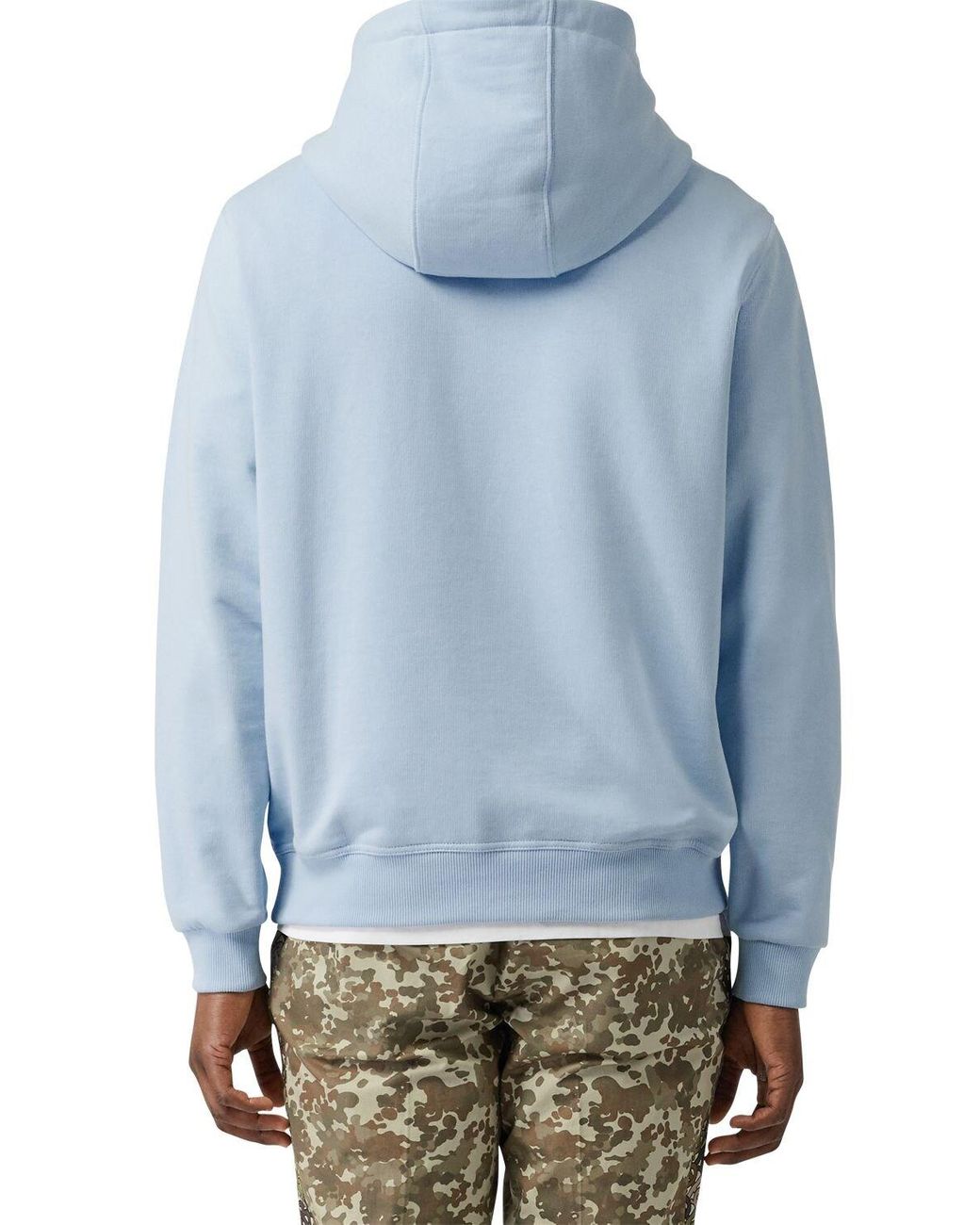 BURBERRY: Manslow cotton sweatshirt with TB monogram - Blue