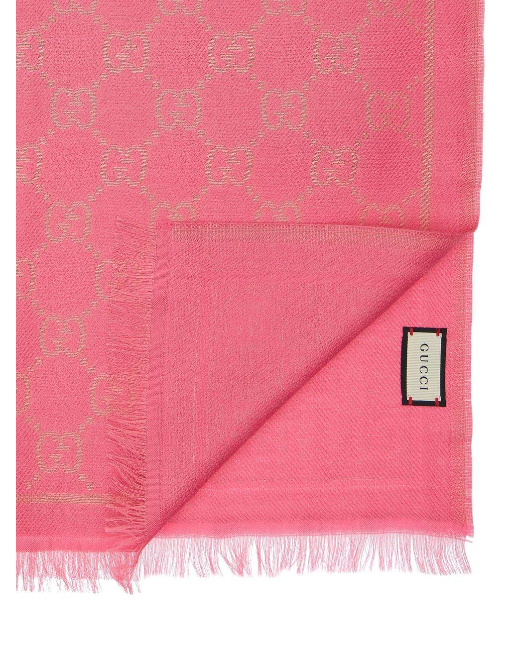 gg wool jacquard scarf