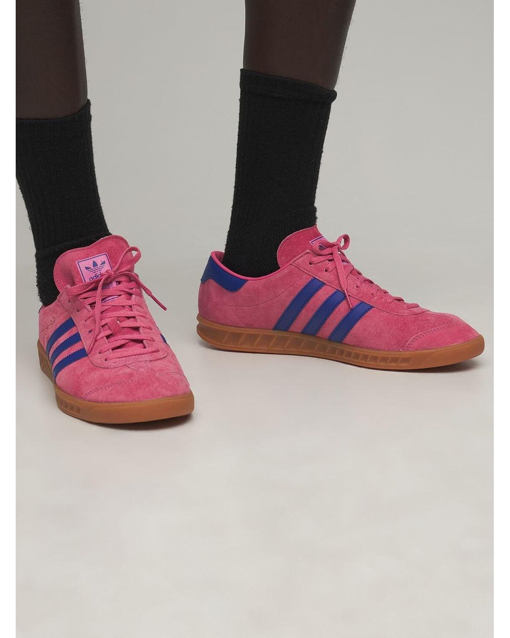 oración molestarse prosa adidas Originals Hamburg Sneakers in Pink for Men | Lyst
