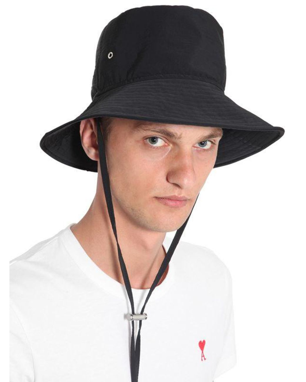 Ami Paris Bucket Hat in Black for Men | Lyst