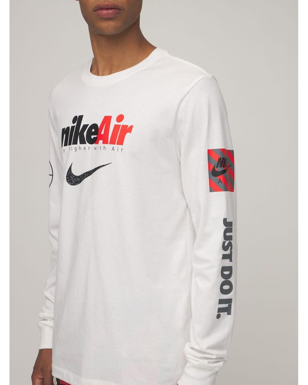 Nike Swoosh By Air Long T-shirt in White | Lyst