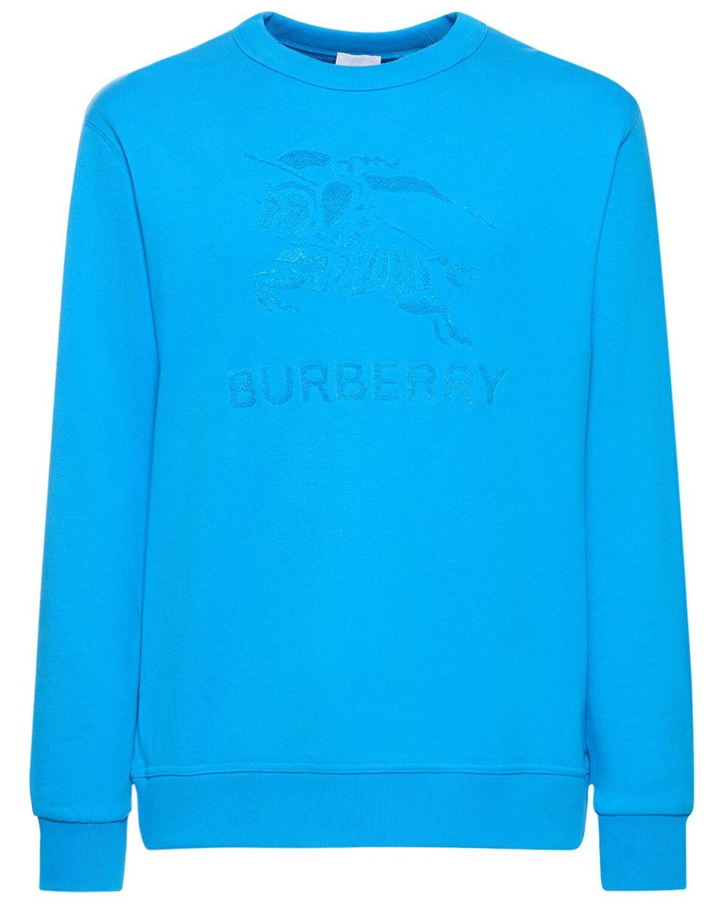 Burberry Rayner Cotton Crewneck Sweatshirt in Blue for Men | Lyst UK