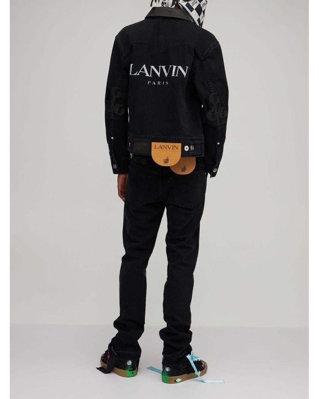 GALLERY DEPT X LANVIN Classic Denim Jacket W/ Leather 