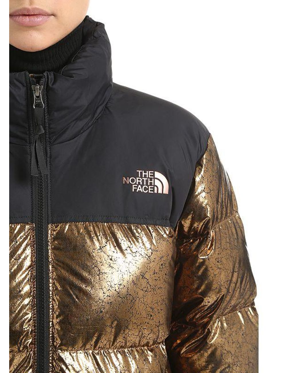 The North Face Nuptse Duster Long Down Jacket in Metallic | Lyst Australia