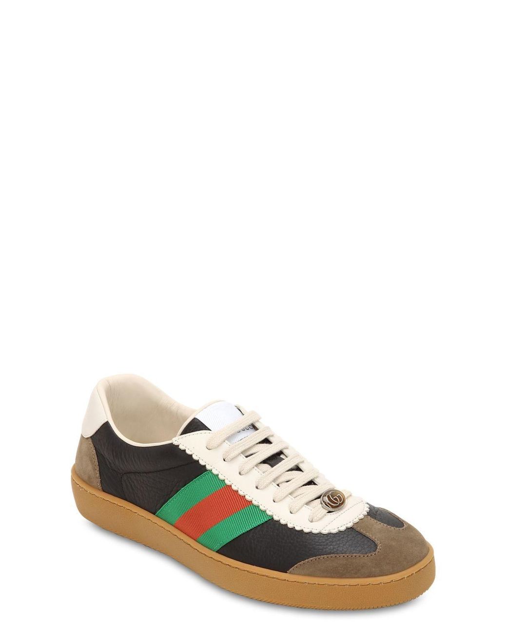 Gucci G74 Leather Sneakers W Web Details in Black for Men Lyst