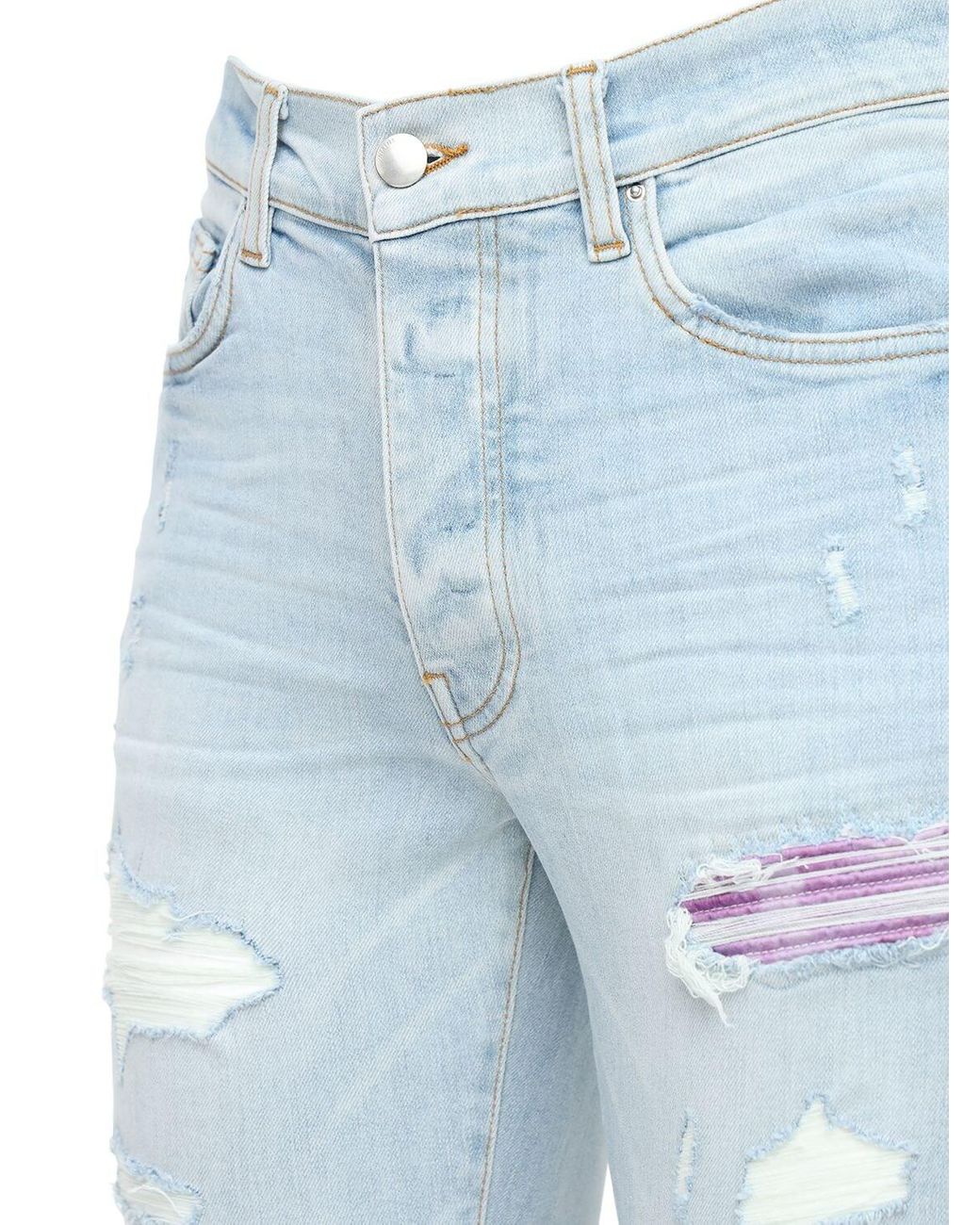 Amiri Watercolor Patch Cotton Denim 