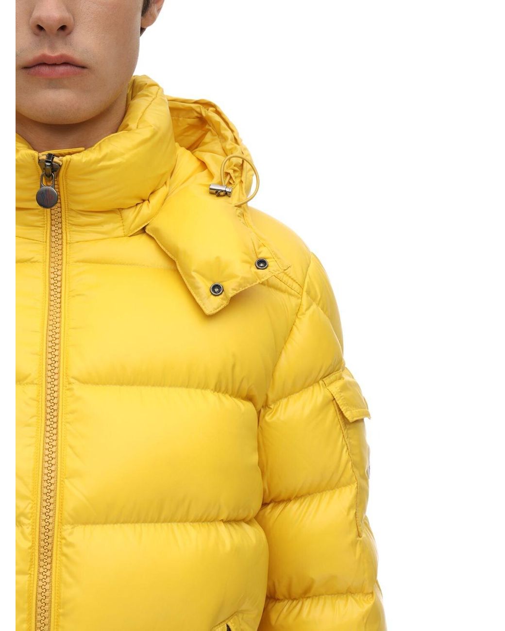 Moncler Synthetic Maya Down Jacket in Yellow for Men | Lyst