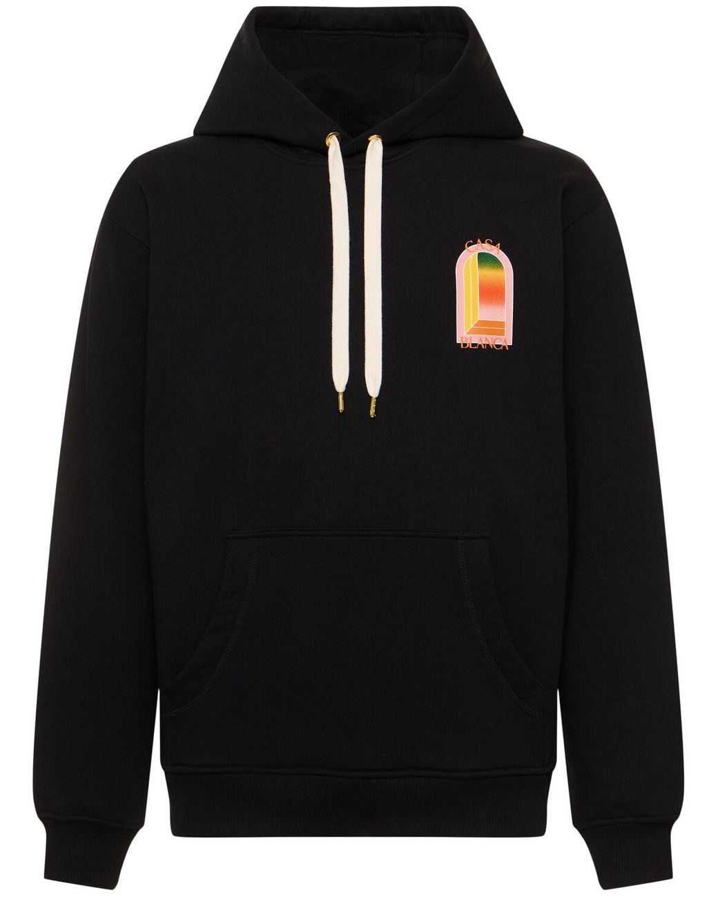 CASABLANCA Gradient Arch Organic Cotton Hoodie in Black for
