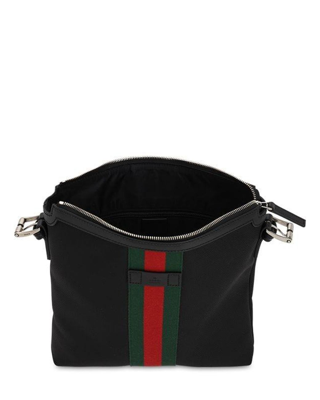 Gucci Small Techno Canvas Crossbody Bag in Black for Men | Lyst