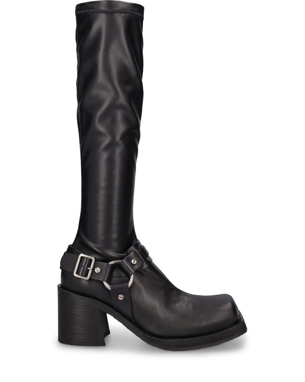 faux leather tall boots
