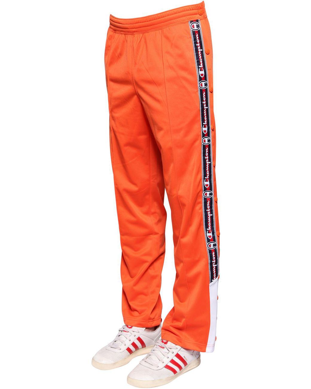 Champion Nylon Tear Away Track Pants in Orange for Men | Lyst