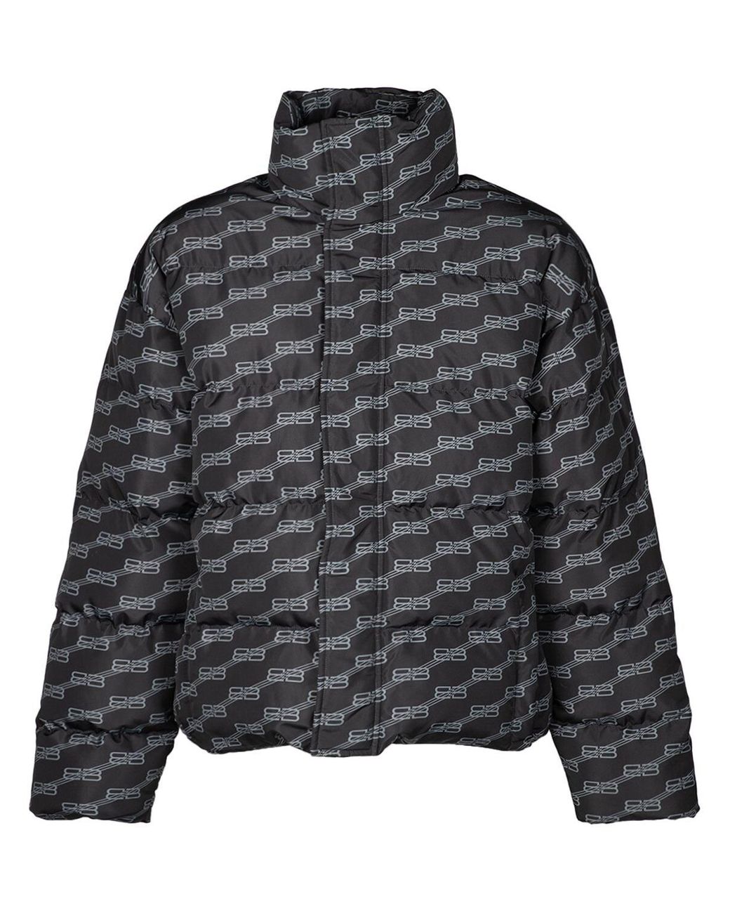 Balenciaga Printed Tech Puffer Jacket in Gray for Men | Lyst