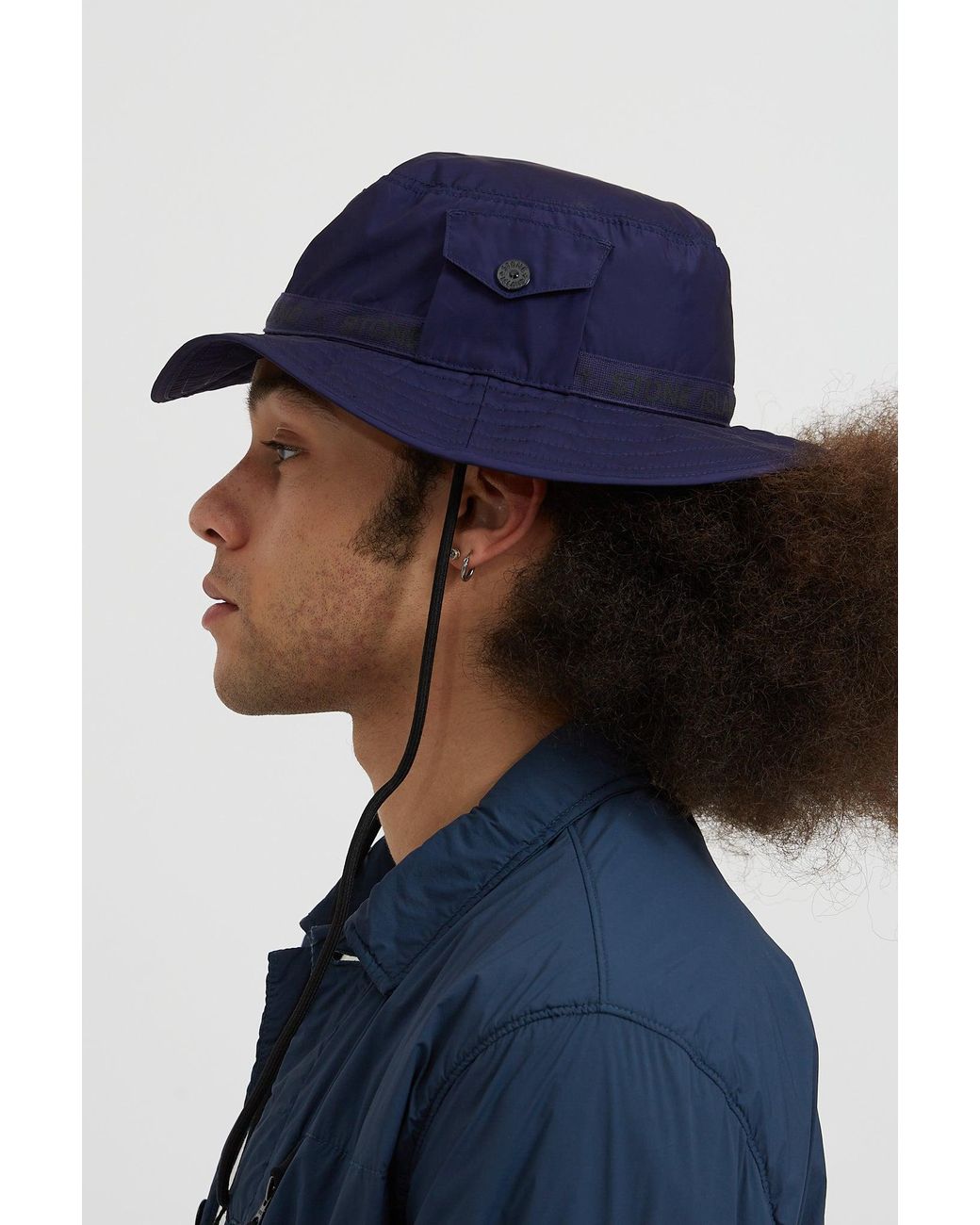 Stone Island Synthetic 997e6 Cupro Nylon Bucket Hat in Blue for Men | Lyst