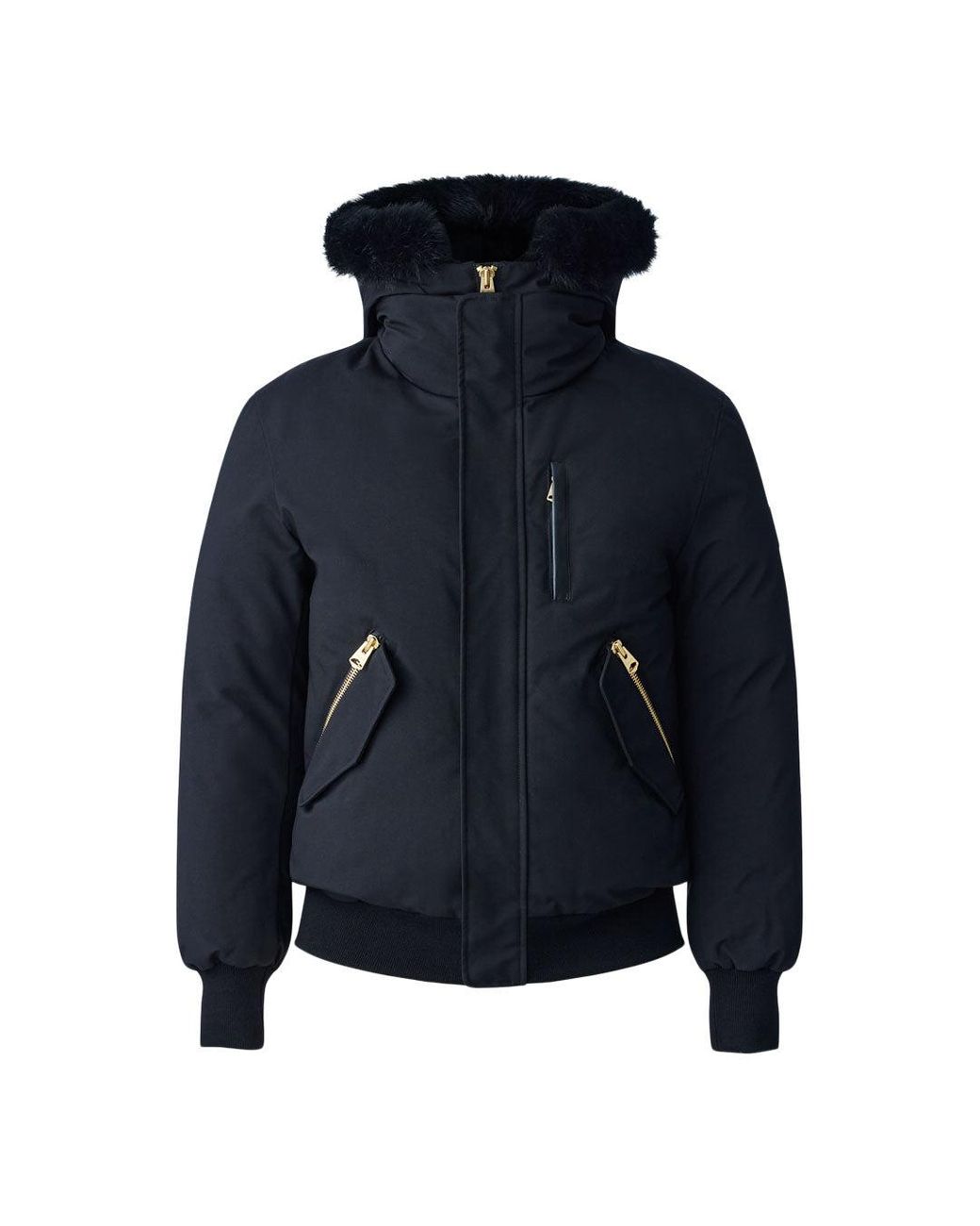 Mackage Blue Dixon-Bx 2-In-1 Nordic Tech Down Bomber With Fox Fur for men