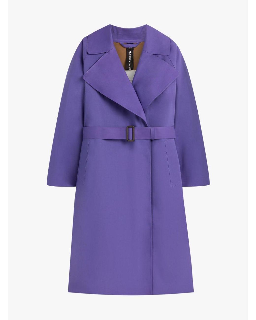 Mackintosh Muie short belted trench coat - BLACK
