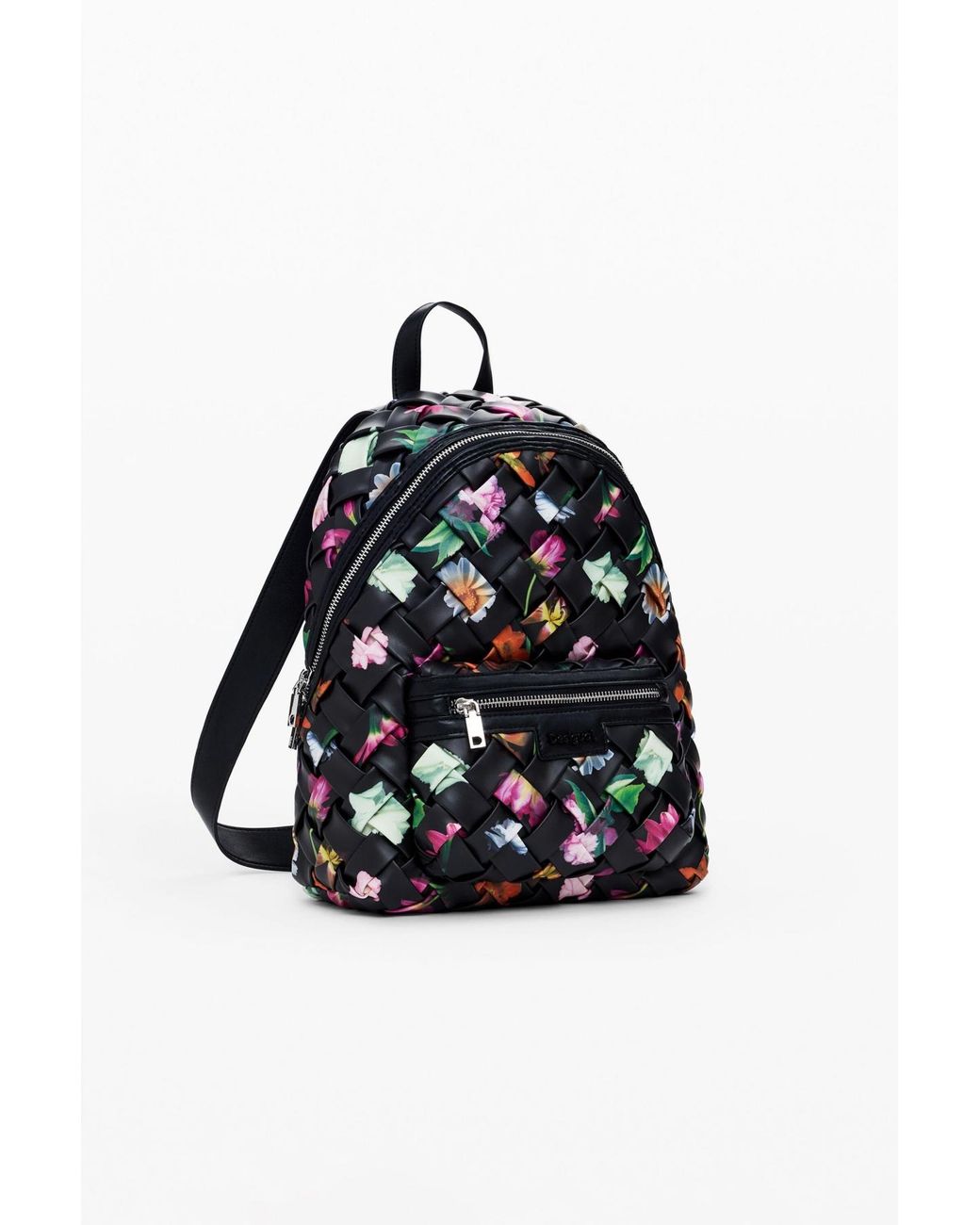 Desigual Black Floral Backpack with Bamboo Accent Desigual | Bags | Beautiful Desigual Black Floral Backpack  main image 3