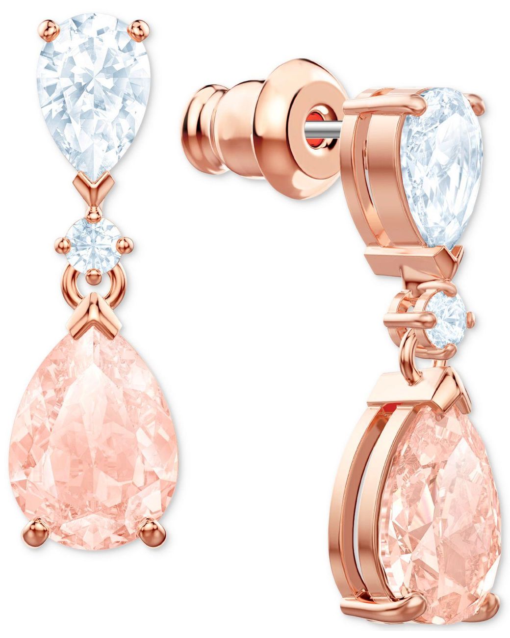Swarovski Vintage Pierced Earrings in Pink Lyst
