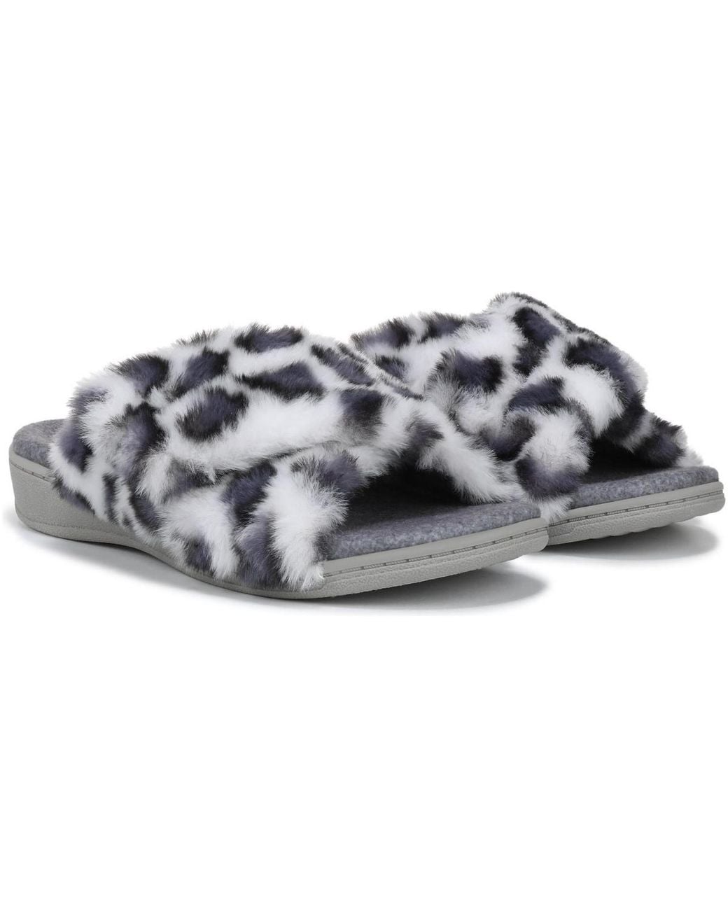 Vionic Gray Relax Ii Open Toe Slippers