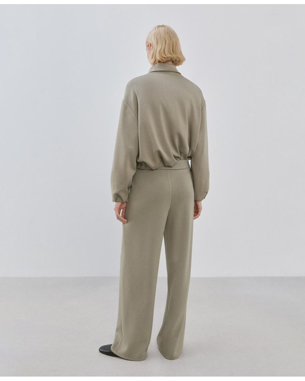 Mango Gray High Neck Balloon Sweatshirt