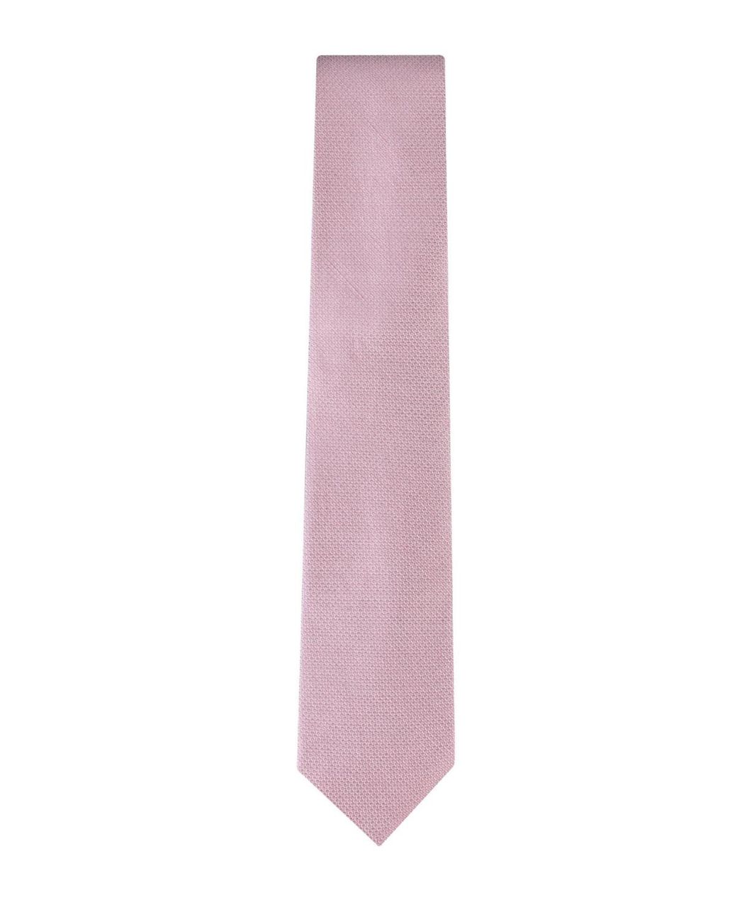 Calvin Klein Pink Textured Solid Silk & Linen Blend Tie for men