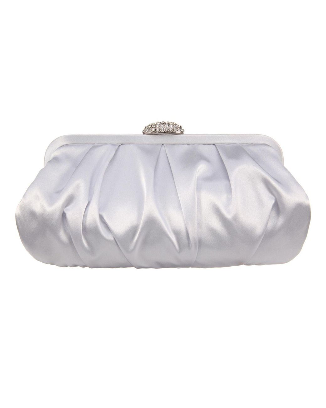 nina silver clutch