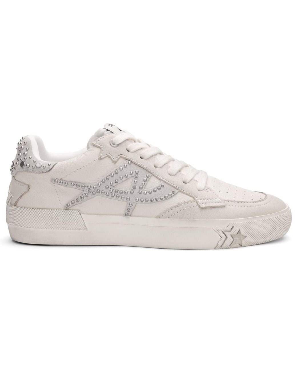 Ash White Moonlight Studs Leather Sneaker