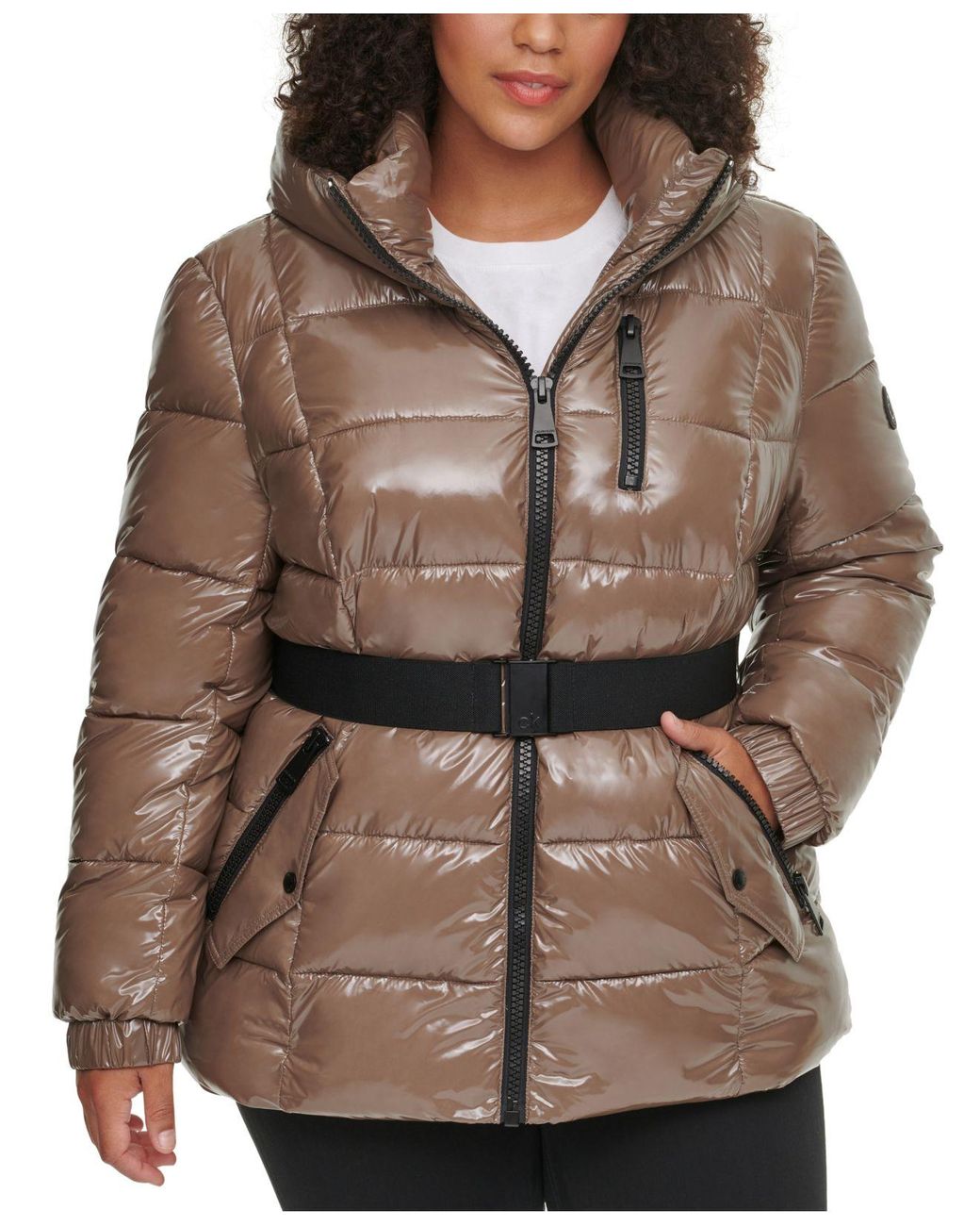 plus size calvin klein puffer coat