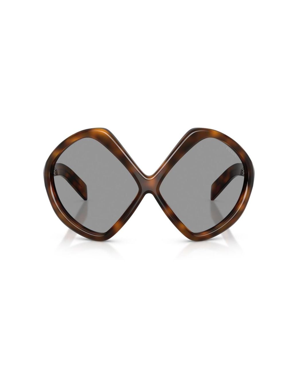 Prada Brown Geometric Sunglasses