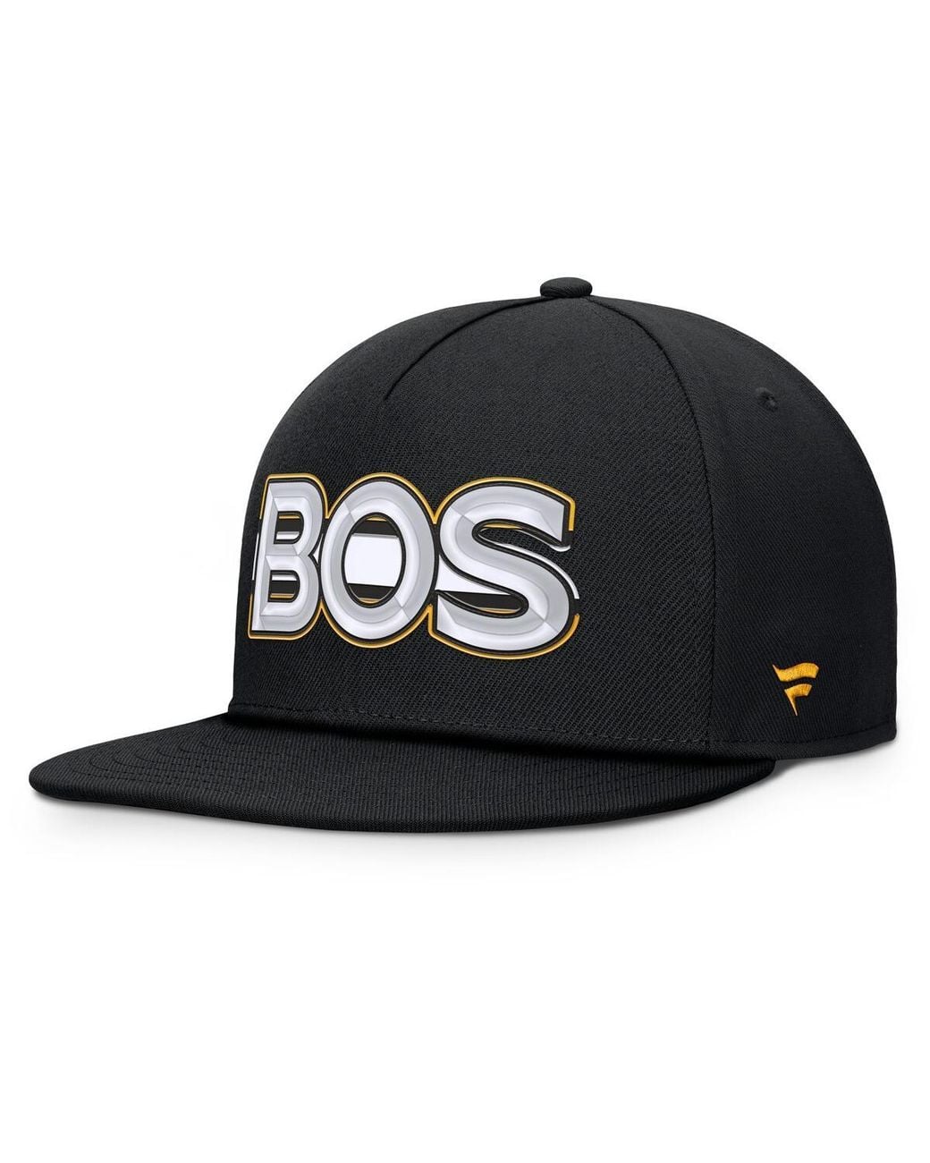 Fanatics Black Boston Bruins Authentic Pro Rink Team Code Snapback Hat for men