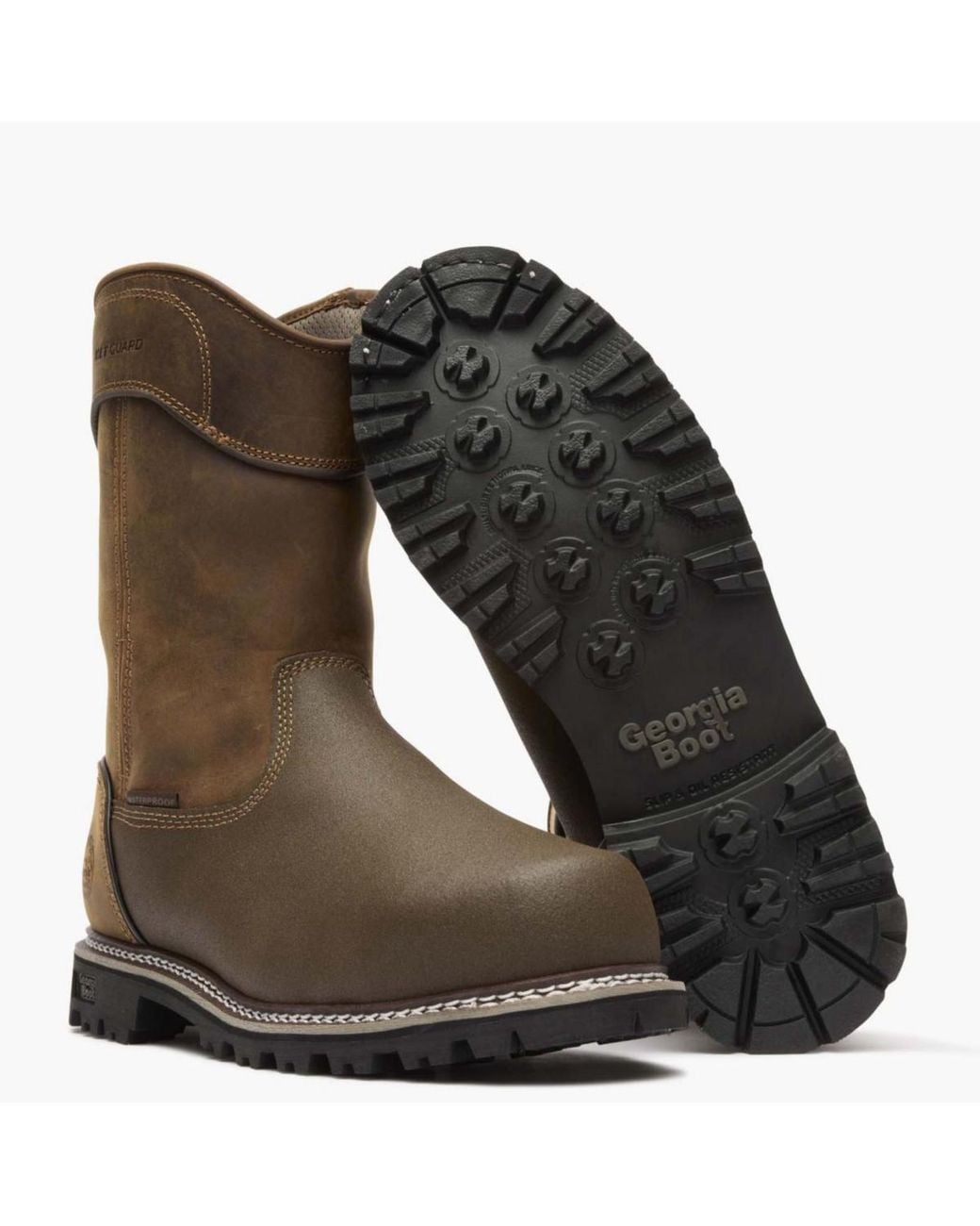 Georgia Boot Brown Brute Met Guard Composite Toe Waterproof Work Boot for men