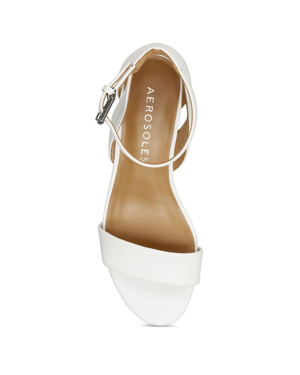 Aerosoles Willowbrook Medium Wide Wedge Sandals in White Lyst