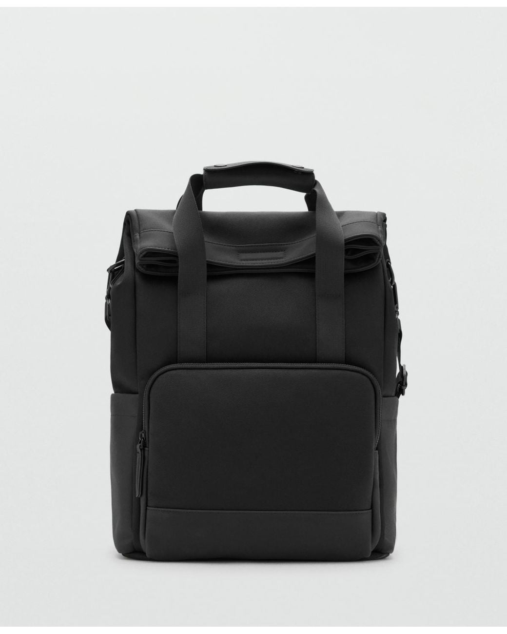 Mango Black Multi-purpose Backpack for men