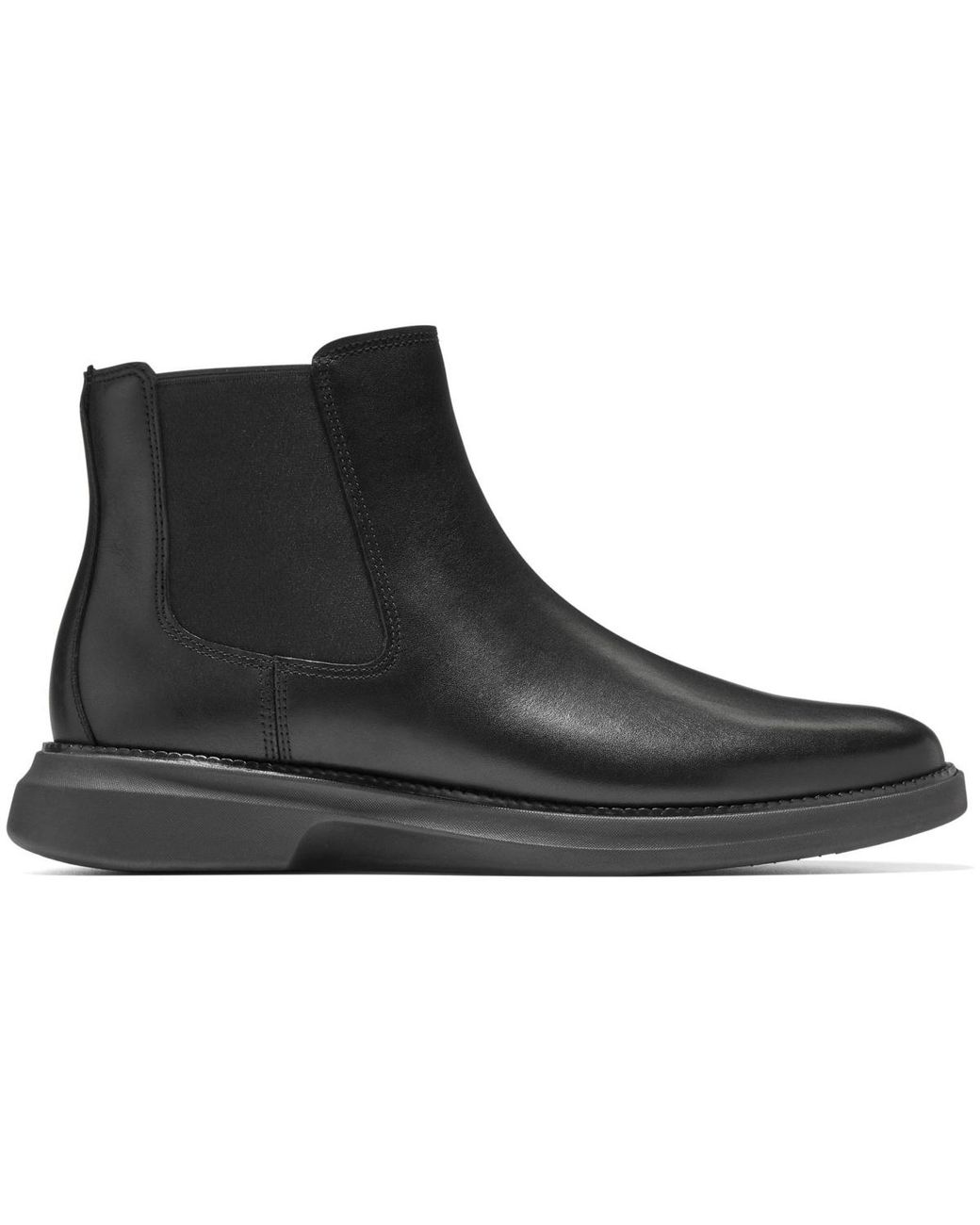 New Cole HannMen\'s Black Chelsea Boot - Sleek Slip-On Dress Boot Cole Haan Newmark Grand Water Resistant Chelsea Boot (Men  main image 2