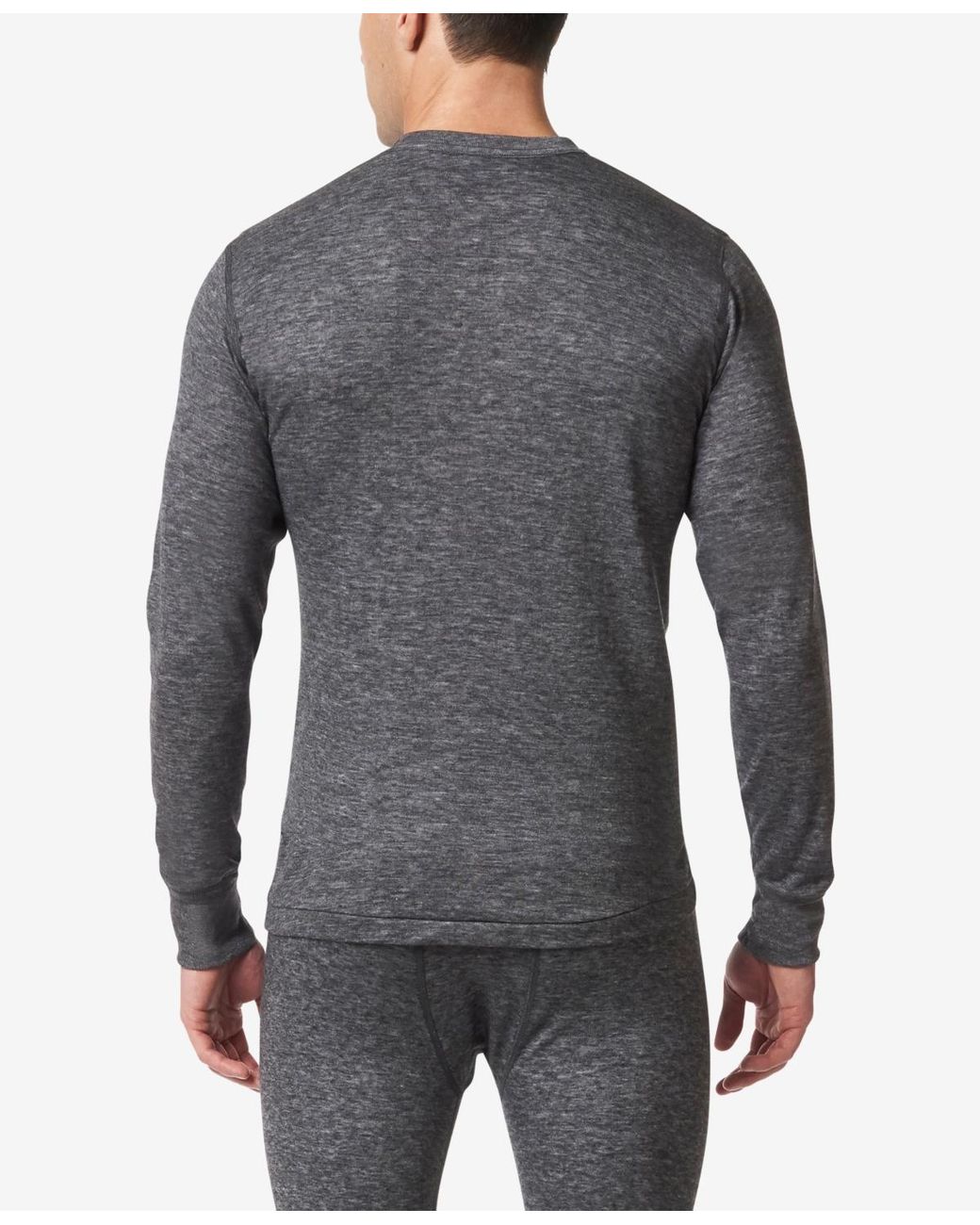 Stanfield's Gray 2 Layer Merino Wool Blend Long Sleeve Undershirt for men