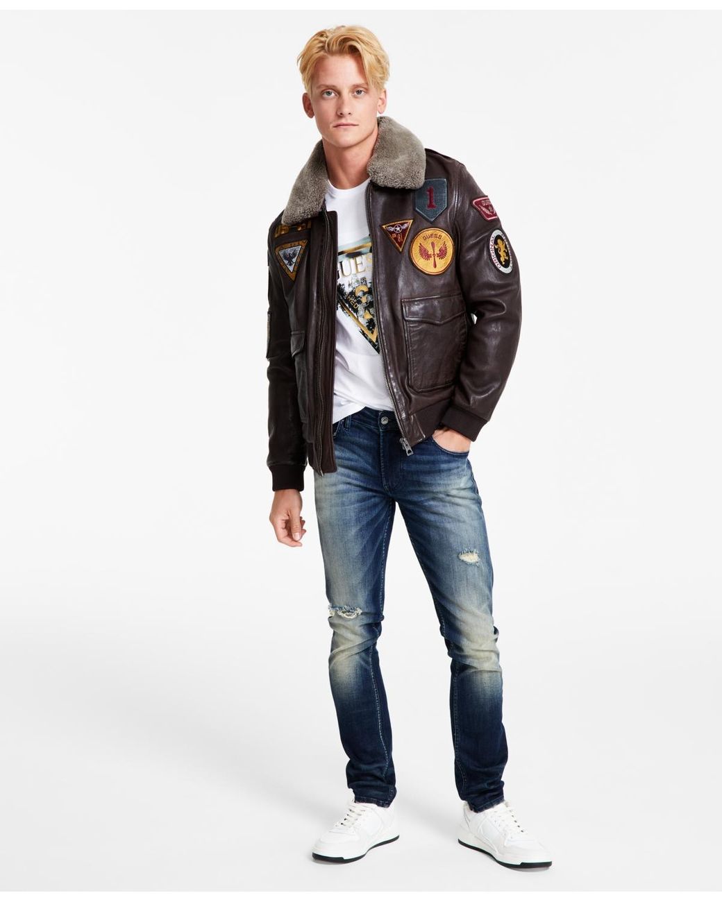 Guess aviator jacket sale