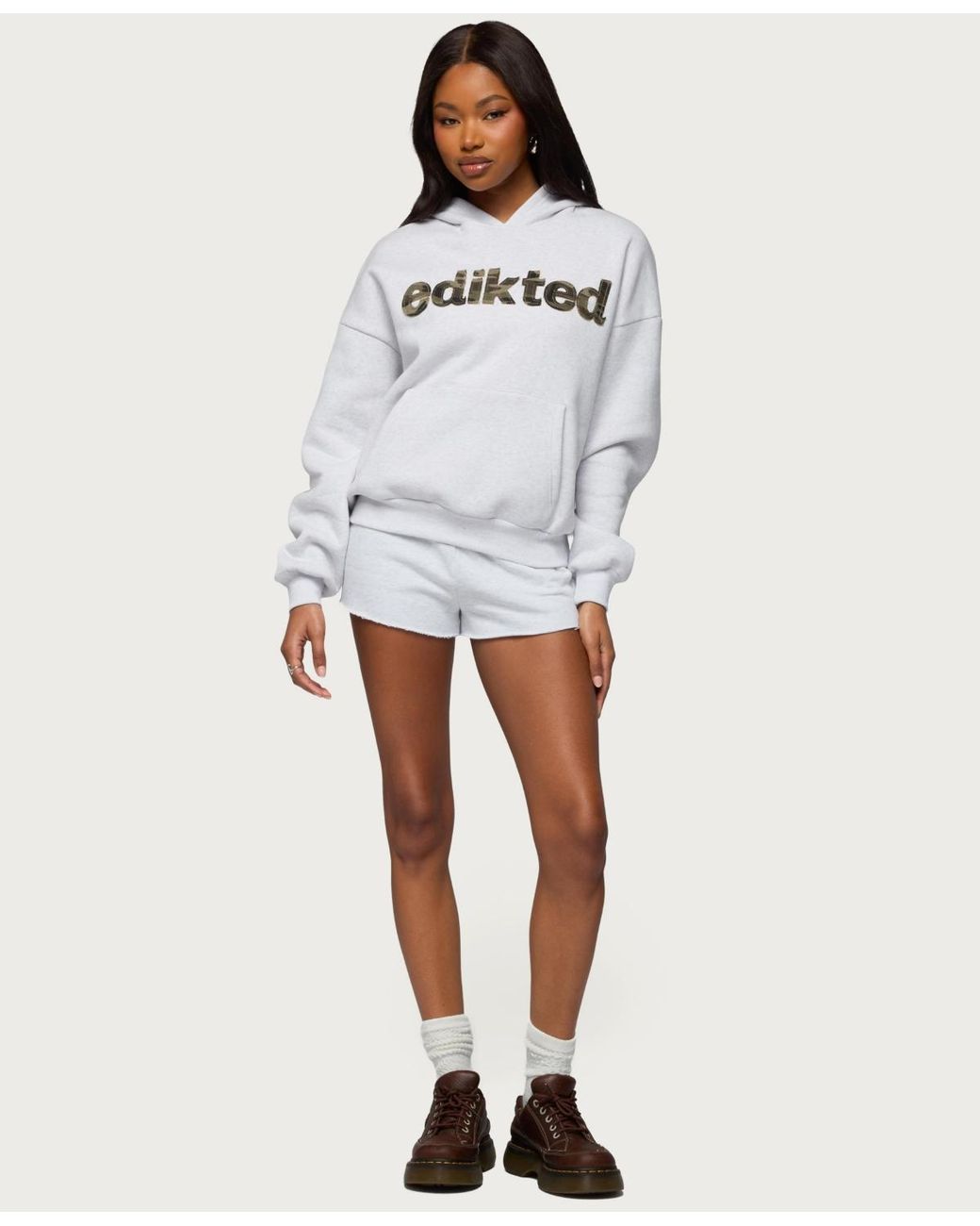 Edikted White Cutie Hoodie