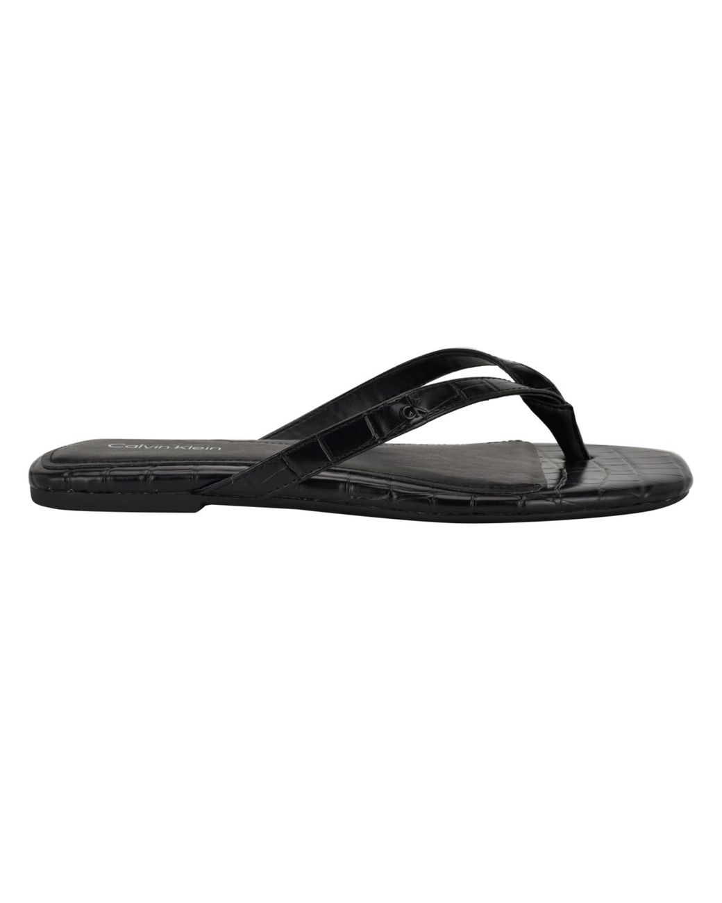 Calvin Klein Black Stelea Flat Thong Sandals