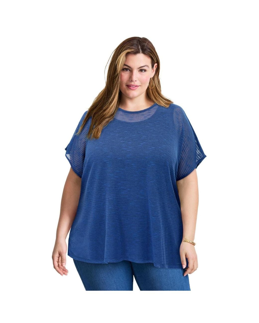 Avenue Blue Plus Size Lightweight Dolman Sweater