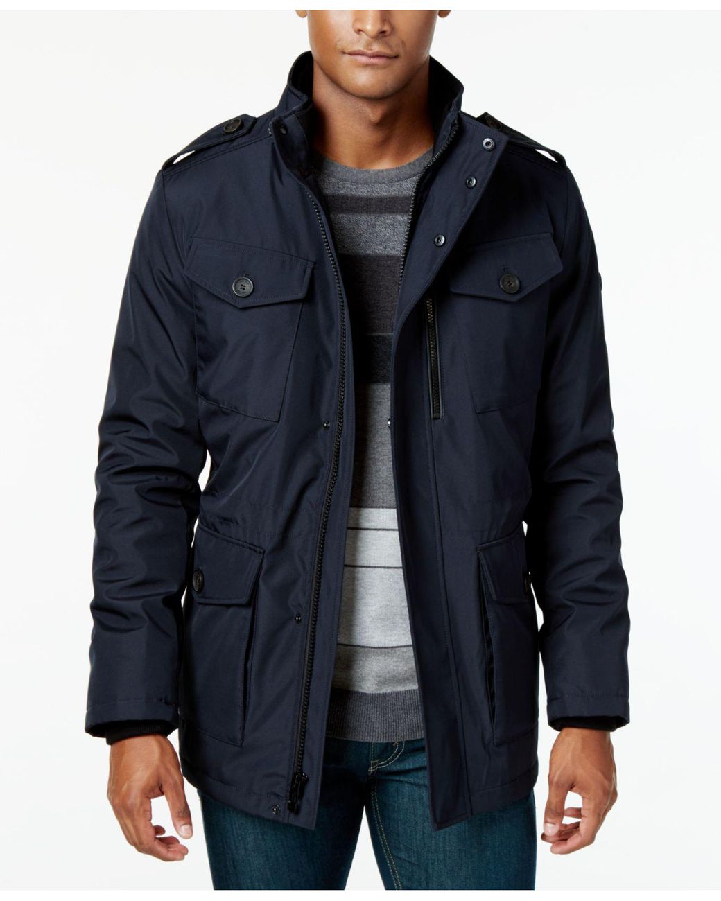 Calvin Klein Men's Four-pocket Utility Jacket in Blue for Men | Lyst