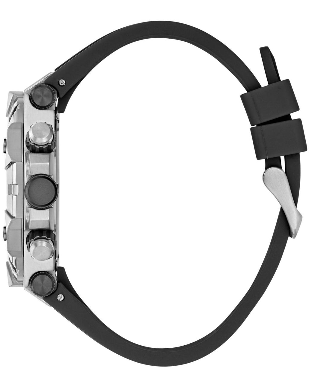 Guess Gray Multi-function Silicone Watch 46mm for men