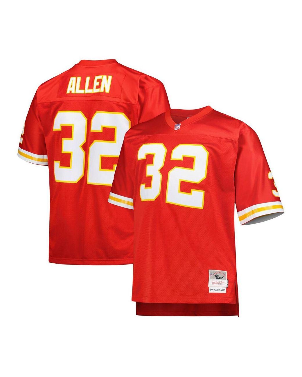 Mitchell & Ness Marcus Allen Red Kansas City Chiefs Big And Tall 1994