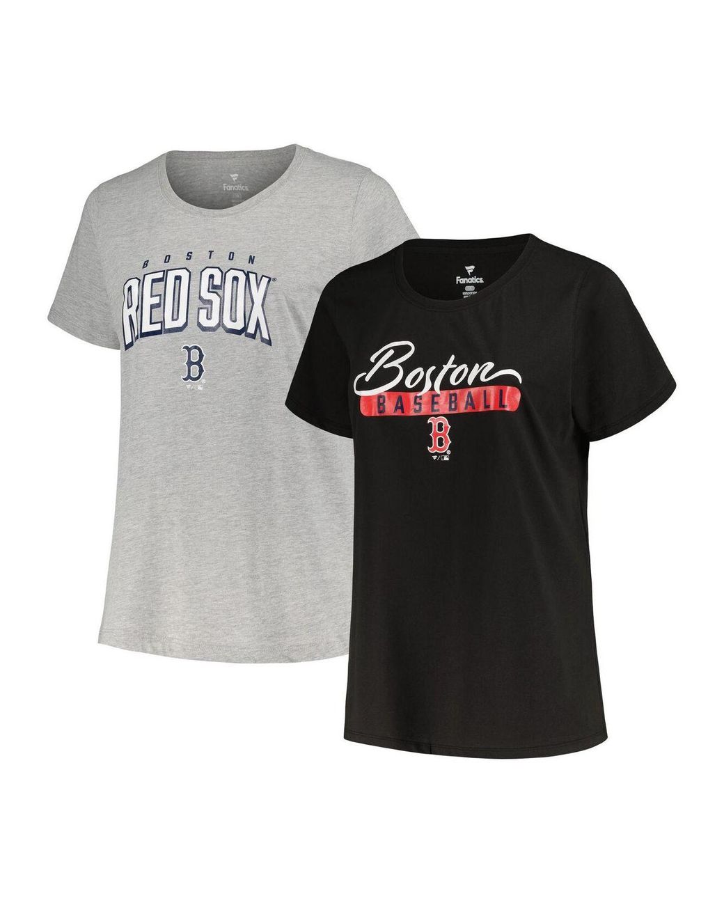 Profile Black, Heather Gray Boston Red Sox Plus Size T-shirt Combo Pack