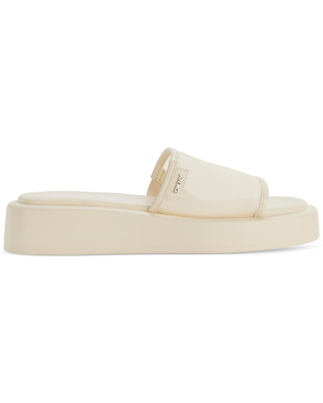 DKNY White Orion Mesh Platform Sandals