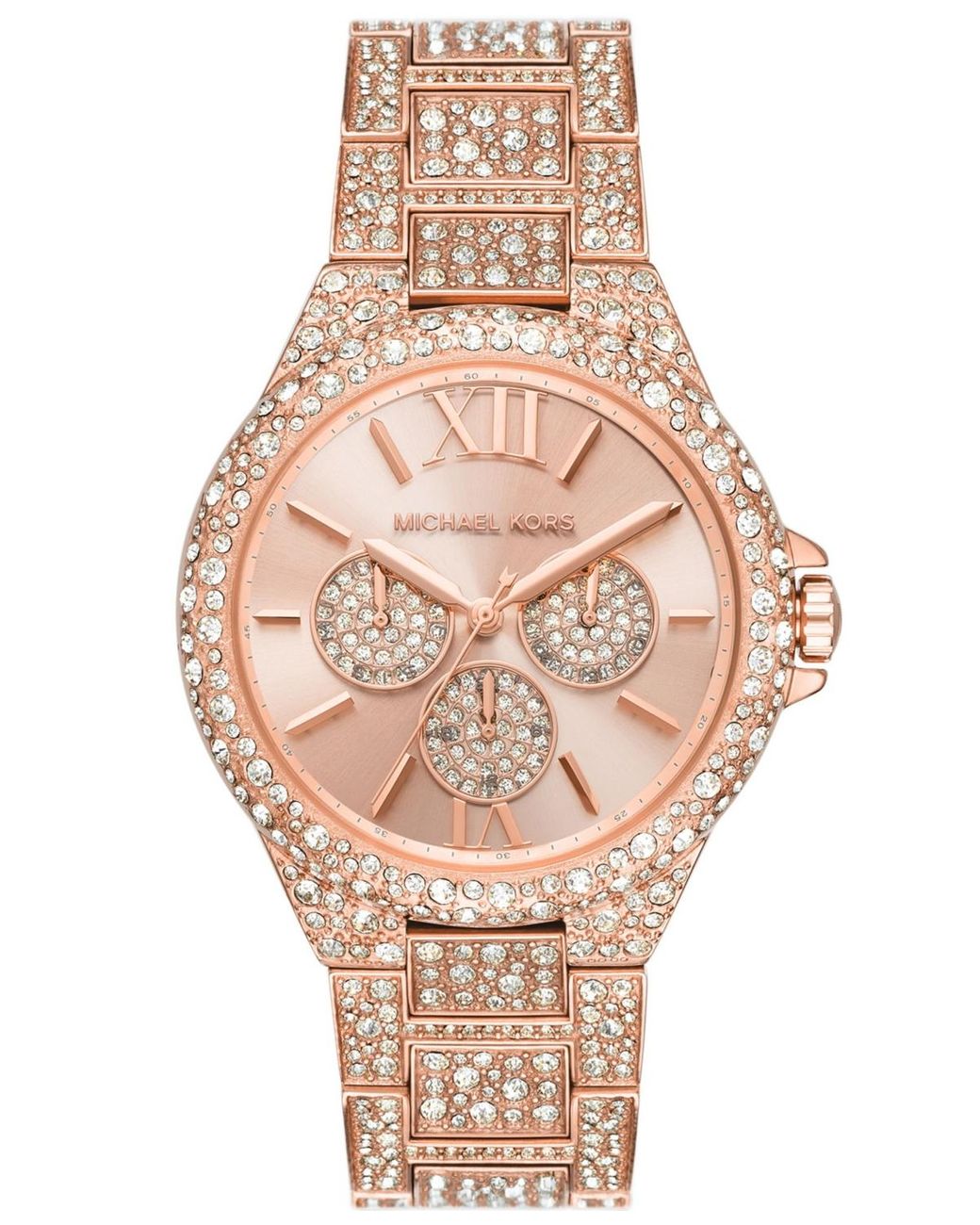 Michael Kors Oversized Camille Pavé Rose Gold-tone Watch | Lyst