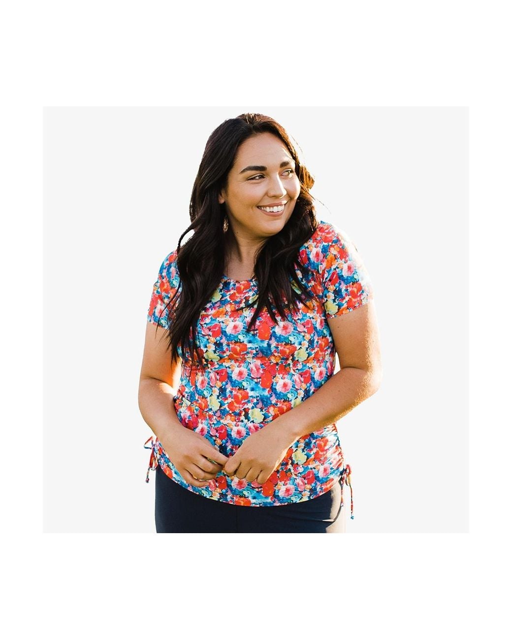 Calypsa White Plus Size Adele Swim Top
