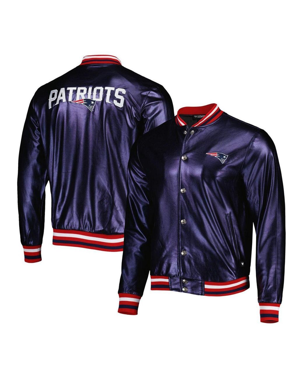 New England Patriots G-III Sports by Carl Banks Extreme Redzone Full-Snap  Varsity Jacket - Navy