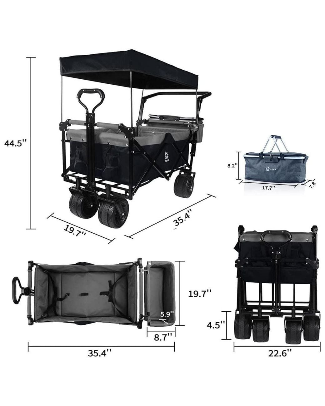 Mountaintop Blue Collapsible Wagon